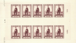 Saarland Tag Der Briefmarke 1955 Im Kpl. Kleinbogen Mit Zwischensteg, Anhängenden Leerfeldern U. Druckdatum **postfrisch - Autres & Non Classés