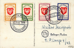 Lagerpost/Lokalausgaben Ettlingen (Baden) Poczta Polska, Ehemalige Polnische Kriegsgefangene Im Lager Ettlingen 1946 - Other & Unclassified