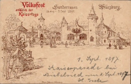Bayern-GSK Würzburg Volksfest Sanderrasen 1897 Verlag Scheiner Mit So-Stempel I-II - Sonstige & Ohne Zuordnung