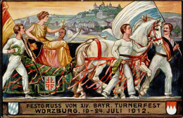 Bayern-GSK Würzburg XIV. Bayr. Turnerfest 1912 I-II - Altri & Non Classificati