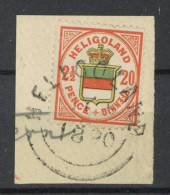 Altdeutschland Helgoland 2 1/2 Pence Wappen Auf Sauberem Briefstück Mit Garantie-bzw. Echtheitszertikat - Other & Unclassified
