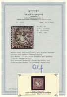 Altdeutschland Württemberg 9 Kreuzer Wappen 1862 Fotoattest Irtenkauf BPP In Sauberer Erhaltung"" - Otros & Sin Clasificación