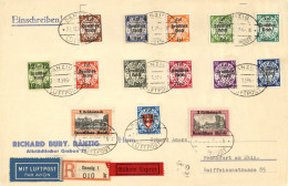3. Reich DANZIG-Abschied Kpl. Auf Eilboten-Luftpost-R-Brief 1939 - Autres & Non Classés