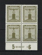3. Reich Parteidienstmarke 30 Pf M. Wz. 18er Einheit Mit HAN, Unterrand Angetrennt - Autres & Non Classés