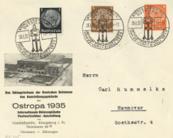 3. Reich Hindenburg GU Ostropa Königsberg I. Preußen Mit Sonderstempel 1935 I- - Sonstige & Ohne Zuordnung