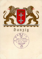 Danzig Wappen-Karte Der Führer Hat Uns Befreit" Deutsche Ärzte Und Naturforscher 1939 Kpl. Sonderstempel I-II" - Sonstige & Ohne Zuordnung