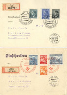 Böhmen U. Mähren 2x R-Brief Einschreiben Prag Sonderstempel Zlin, Beide Nach Berlin-Frohnau 1942 Rs Ak-O I-II - Altri & Non Classificati