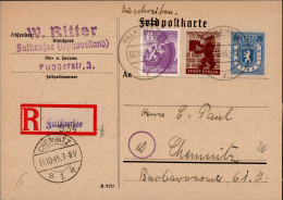 OPD Brandenburg MiF R-Karte Einschreiben Von Falkensee Nach Chemnitz 1945 - Sonstige & Ohne Zuordnung