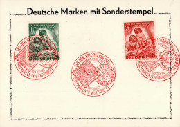 Berlin 1951 Tag Der Briefmarke Auf Satzkarte Kpl. Mit Passendem Sonderstempel - Otros & Sin Clasificación
