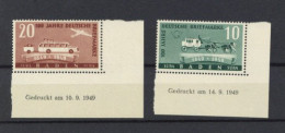 Französische Zone BADEN 100 Jahre Deutsche Briefmarken 1949 Unter-Eckrand-Satz Mit Druckdatum** - Other & Unclassified
