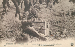 CROQUIS DE GUERRE 191   Lancier Belge De La Garde écrivant A Sa Famille - Personaggi