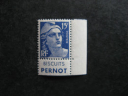 TB N° 886c, Neuf XX. Avec PUB Inférieure " PERNOT ". - Unused Stamps