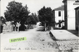 Campania-benevento-castelfranco In Miscano Viale Roma Veduta Panoramica Viale Anni 50 (10 X 15 ) - Autres & Non Classés