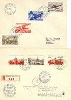 Schweiz 2x Flugpostmarken Bzw. Pro Aero Auf Briefe 1943/44 - Europe (Other)