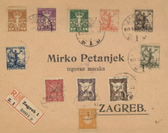 Jugoslawien SHS Hrvatska R-Brief Zagreb Buntfrankatur 1919 - Otros - Europa