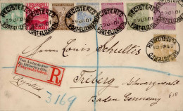Cape Of Good Hope R-Brief Port Elizabeth Auf Buntfrankatur, R-Zettel Vom Ausland über Bahnpost..." 1901" - Sonstige & Ohne Zuordnung