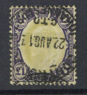Transvaal König Edward VII 1903 £ 1 Gestempelt - Otros & Sin Clasificación