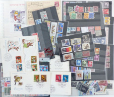 Europa Kleines Lot Briefmarken U. Belege, U.a. BUND, ATM, UdSSR, Schweiz, Etc. Auf Steckkarten, Bund FDC 60iger Jahre, U - Collezioni (senza Album)