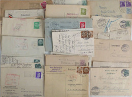 Deutschland Briefe Kleines Lot Karten Und Belege Vor 1945, Feldpost, Bahnpost, Ganzsachen, Stark Unterschiedliche Erhalt - Verzamelingen (zonder Album)