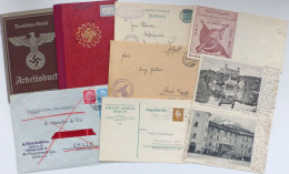 WUKI Kleines Lot Mit über 140 Ansichtskarten, Philatelitischen Belegen, Ausweisen WK II Usw. - Collections (without Album)