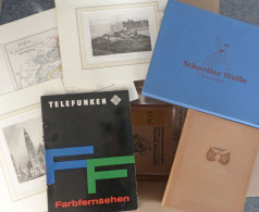 WUKI Grosser Karton Mit Büchern, Werbung, Stahlstiche Etc. II Publicite - Collections (sans Albums)