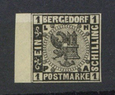 Altdeutschland Bergedorf 1 S Wappen Postfrisch** Mit Garantie-bzw. Echtheitszertikat - Otros & Sin Clasificación