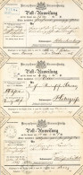 Braunschweig Herzogtum, 3x Post-Anweisung U.a. Ra-O Tanne 1867 - Otros & Sin Clasificación
