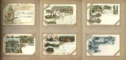 Altes Album Aus Einer Familie Mit Ca. 190 Ansichtskarten Darunter Viele Lithos I-II - 100 - 499 Postcards