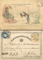 Vorläufer 1870 Die älteste Bekannte Bebilderte Offizielle Postkarte Der Welt. Österreichische Correspondenz-Karte Versch - Wiener Werkstätten