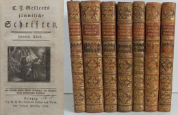 Buch Lot Mit 7 Büchern C.F. Gellerts Sämmtliche Schriften Band 2,3,5,6,7,9,10 Von 1769-1774, Verlag Weidmann Leipzig, Gl - Mecki