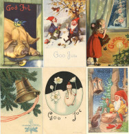 Glückwunsch Skandinavien Lot Mit Ca. 250 Ansichtskarten Meist Weihnachten. Ein Großteil Ist Kleinformatig. Einige Motive - Otros & Sin Clasificación