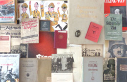 WK II Große Kiste Reichhaltig Gefüllt Mit Büchern, Dokumenten, Zeitungen, Propaganda, Fotos Usw. - War 1939-45