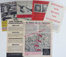 Antipropaganda WK II Lot Mit 60 Flugblättern In Einem Ordner  In Unterschiedlicher Erhaltung - Oorlog 1939-45