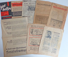 Antipropaganda WK II Lot Mit Flugblättern Vermtl. An Die 50 Stück Ausserdem Schriftstücke Vom Deutschen Schutzbund In Un - War 1939-45