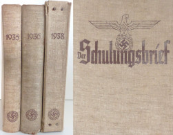 Buch WK II Lot 3 Jahrgänge Der Schulungsbrief Das Zentrale Monatsblatt Der NSDAP Und DAF, Geb. Ausgaben 1935, 1936 Und 1 - Guerre 1939-45