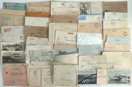 Feldpost WK II Sammlung 67 Briefe U. Belege Mit Etlichen Interessanten Stücken Postkarten, Rigaer Stempel, RAD, Arbeitsm - Guerra 1939-45
