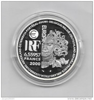 6.55957 Francs Argent 2000, Art De La Renaissance, FDC Sous Capsule - Otros & Sin Clasificación