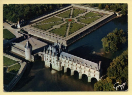 37. CHENONCEAUX – Le Château Et La Tour Des Marques Vus D'avion (voir Scan Recto/verso) - Chenonceaux