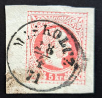 Österreich 1871, MISKOLTZ 28/4 Ganzsachenabschnitt - Used Stamps