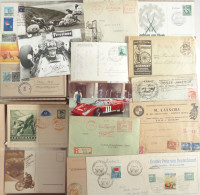 Automobil PKW/LKW U. Motorrad Motiv-Sammlung Karten Und Postalische Belege (über 60 Stück), Sonderstempel, Firmenbriefe  - Autres & Non Classés