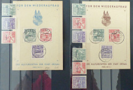 Lokalausgaben Dessau 1946 Spezialisiert, Wiederaufbau-Marken Der Provinz Sachsen Mit Aufdruck, Kpl. In Beiden Varianten  - Other & Unclassified