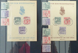 Lokalausgaben Dessau 1946 Spezialisiert, Wiederaufbau-Marken Der Provinz Sachsen Mit Aufdruck, Kpl. In Beiden Varianten  - Sonstige & Ohne Zuordnung