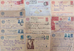 Sowjetunion (UdSSR) Lot Von 11 GU/Ganzsachen Aus 1941, Tw. ZuFr, Einschreiben, Zensur, Stark Unterschiedliche Erhaltung - Autres & Non Classés