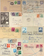 Alle Welt Lot Ca. 50 Belege, Briefe U. Postkarten Meist Vor 1945, Unterschiedlich, Sicher Ein Paar Interessante Stücke - 100 - 499 Karten