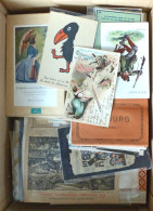 WUKI Kiste Mit Ansichtskarten, Büchern, Werbung, Grafiken Usw. Publicite - 100 - 499 Postcards