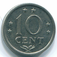 10 CENTS 1971 NIEDERLÄNDISCHE ANTILLEN Nickel Koloniale Münze #S13449.D.A - Antilles Néerlandaises
