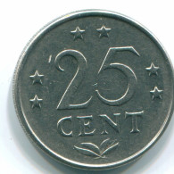 25 CENTS 1971 NIEDERLÄNDISCHE ANTILLEN Nickel Koloniale Münze #S11549.D.A - Antilles Néerlandaises
