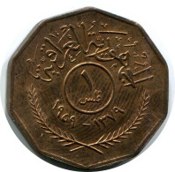 1 FILS 1959 IBAK IRAQ Islamisch Münze #AK262.D.A - Irak