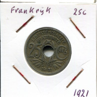 25 CENTIMES 1921 FRANCIA FRANCE Moneda #AM885.E.A - 25 Centimes