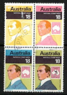 1976 Australia   National Stamp Week . Four Type In A Block Of Four Fine Used. - Usati